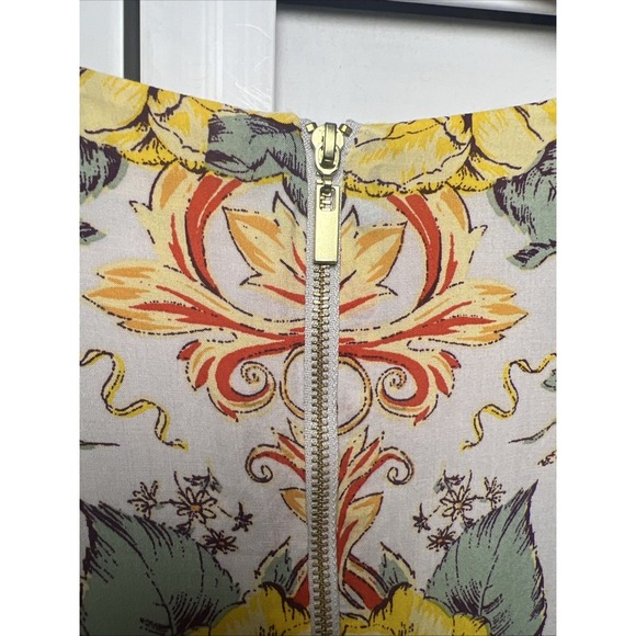 Free People Yara Floral Printed Peasant Flutter Sleeve Mini Dress Size Large NWT - Picture 15 of 15